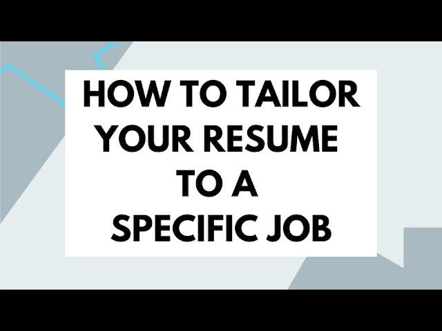 How to Customize Your Resume for Different Jobs