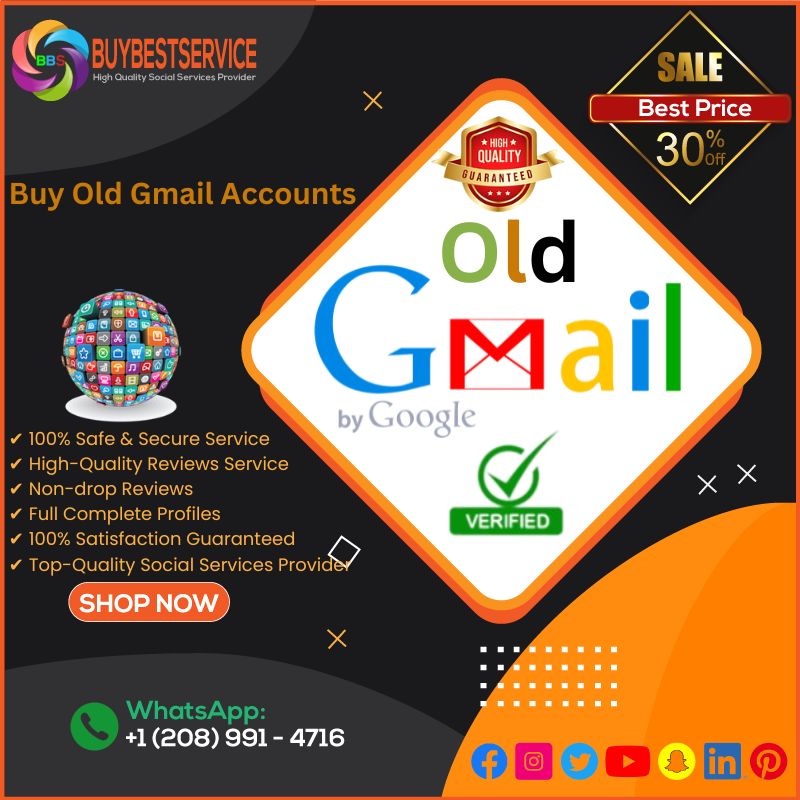 Buy Old Gmail Accounts - 100% Verified Old Gmail Accounts