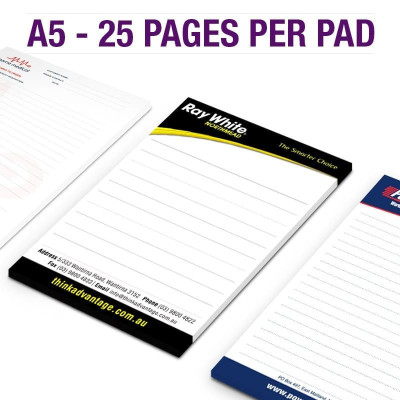 A5 NotePad – 25 Pages Per pad- 100gsm – Full Colour Profile Picture