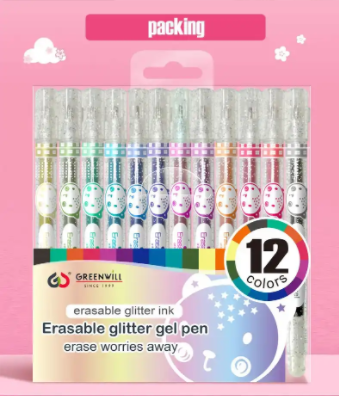 Personalized Customization Erasable Glitter Gel Pen-Greenwill Stationery