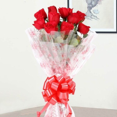 10 Red Roses Bouquet Profile Picture