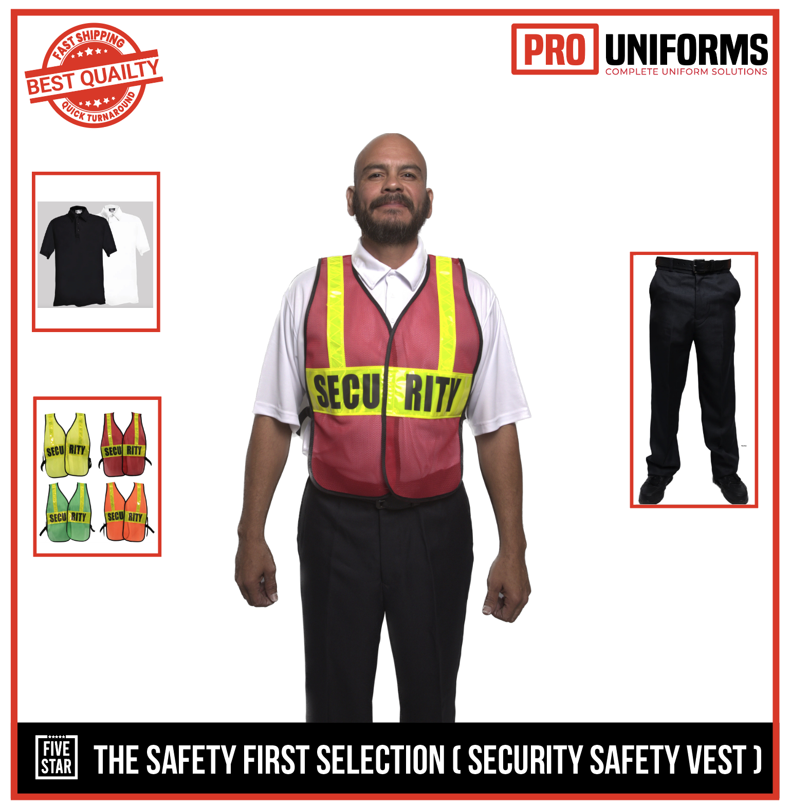 Get an Online First Selection Security Safety Vest