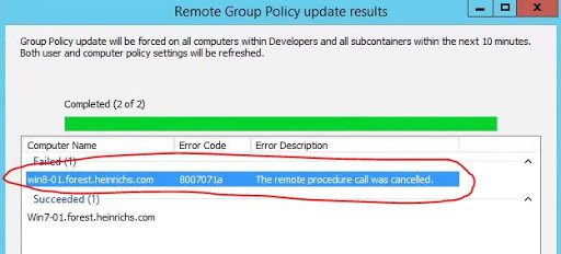 [SOLVED] The Remote Procedure Call was Cancelled Error Issue