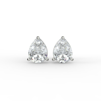 Pear Diamond Studs Earrings Platinum - SUZIE Profile Picture